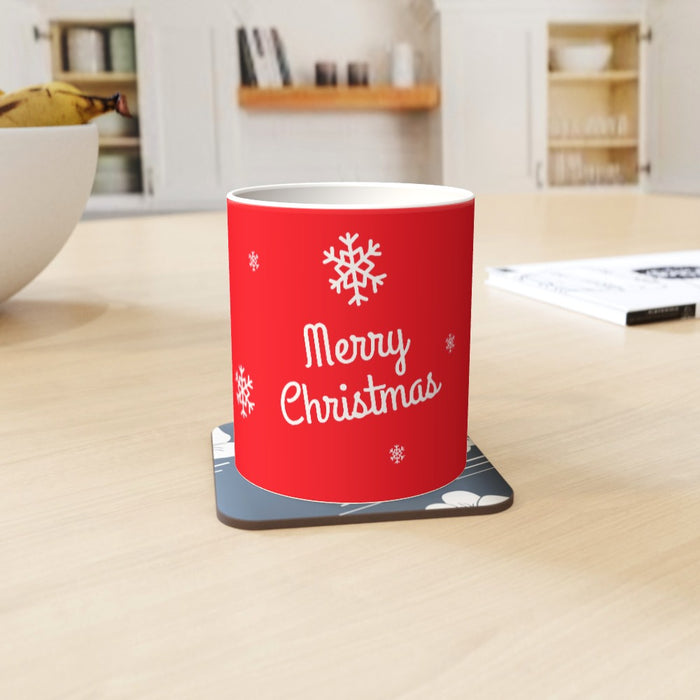 11oz Ceramic Mug - Merry Christmas Red - printonitshop