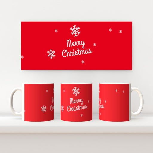 11oz Ceramic Mug - Merry Christmas Red - printonitshop