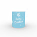 11oz Ceramic Mug - Merry Christmas Blue - printonitshop