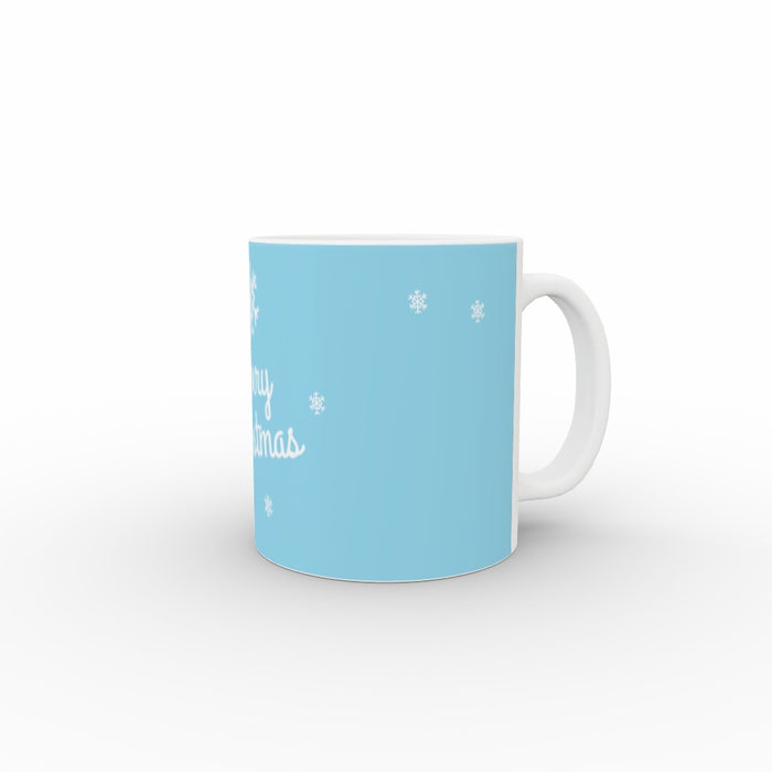 11oz Ceramic Mug - Merry Christmas Blue - printonitshop