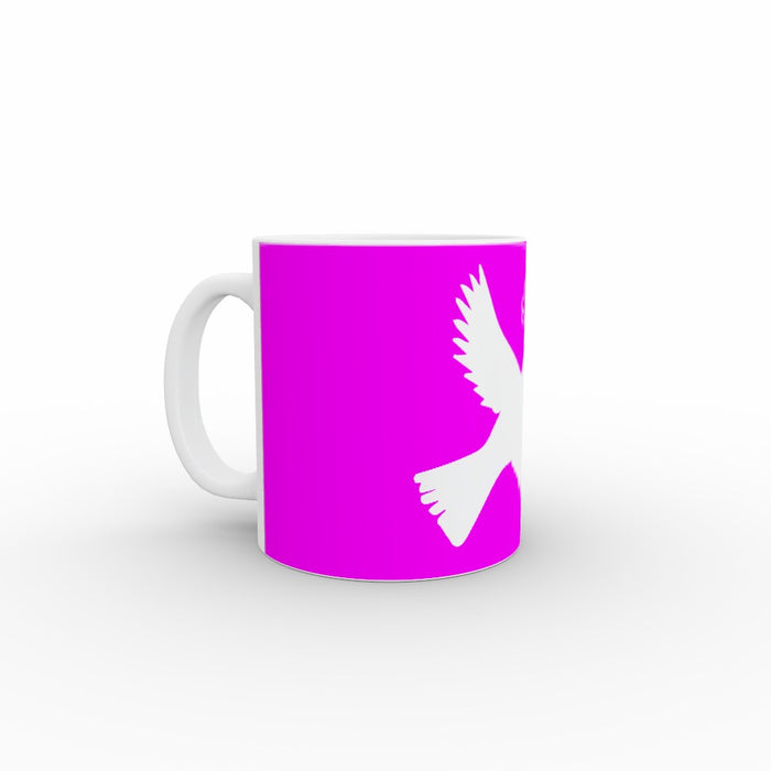 11oz Ceramic Mug - Pink Dove - printonitshop