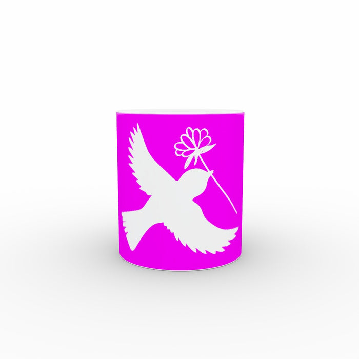 11oz Ceramic Mug - Pink Dove - printonitshop