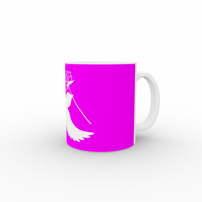 11oz Ceramic Mug - Pink Dove - printonitshop