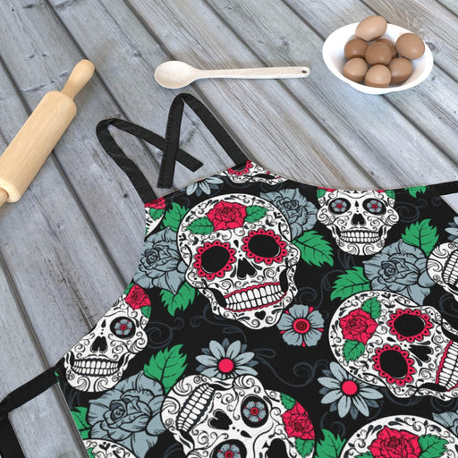 Apron - Skulls and Roses - printonitshop