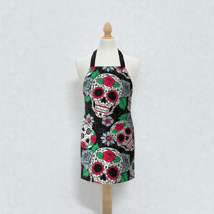 Apron - Skulls and Roses - printonitshop