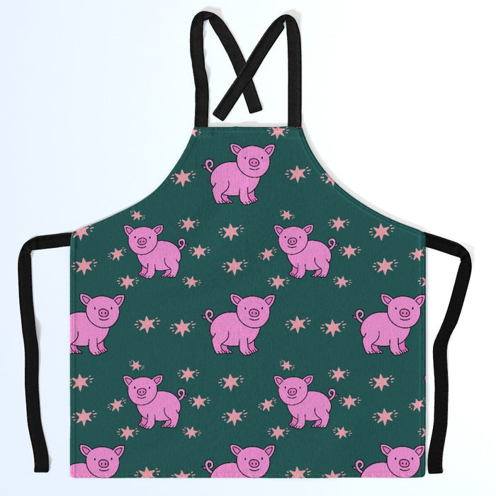 Apron - Pigs on Green - printonitshop