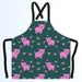 Apron - Pigs on Green - printonitshop