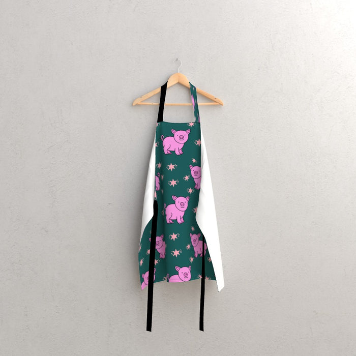 Apron - Pigs on Green - printonitshop