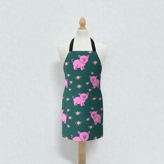 Apron - Pigs on Green - printonitshop