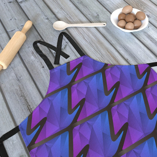 Apron - Abstract Waves Blue/Purple - printonitshop