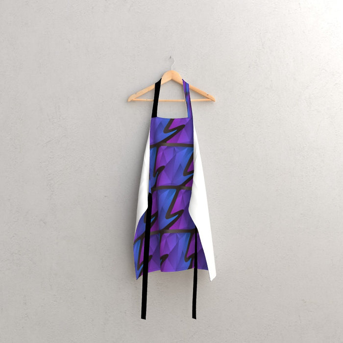 Apron - Abstract Waves Blue/Purple - printonitshop