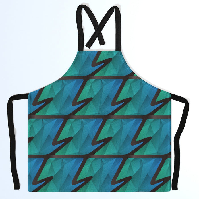 Apron - Abstract Waves Blue/Green - printonitshop