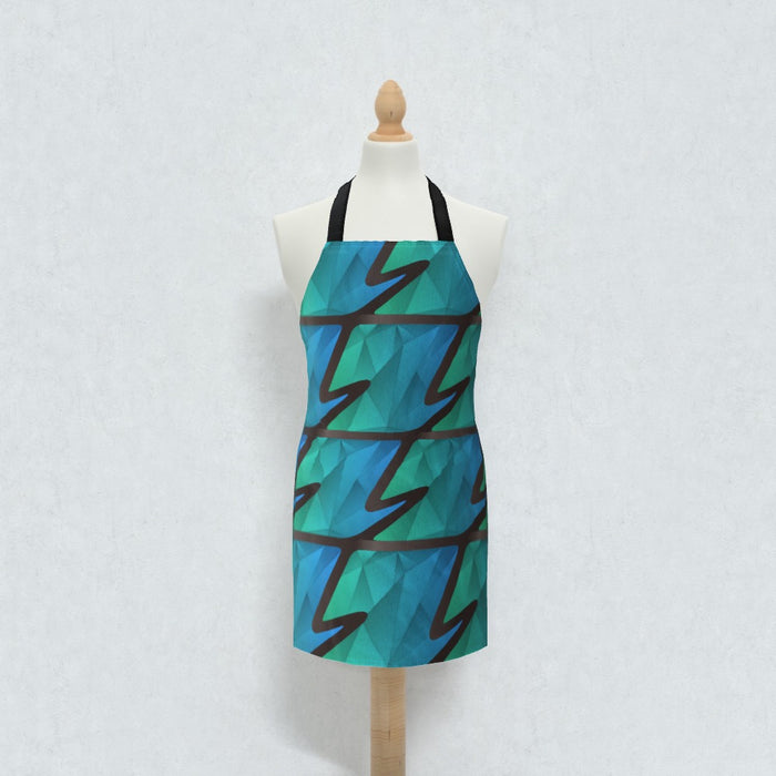 Apron - Abstract Waves Blue/Green - printonitshop