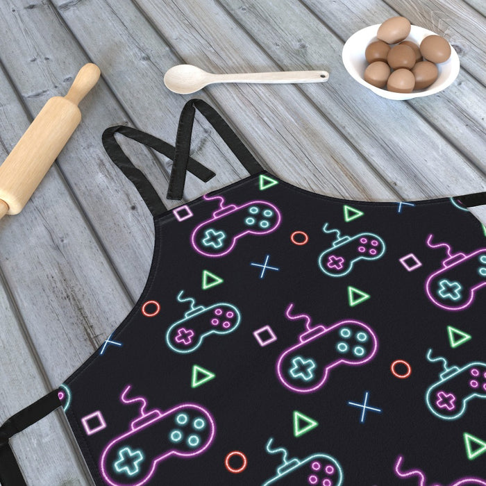 Apron - Gaming Neon Black - printonitshop