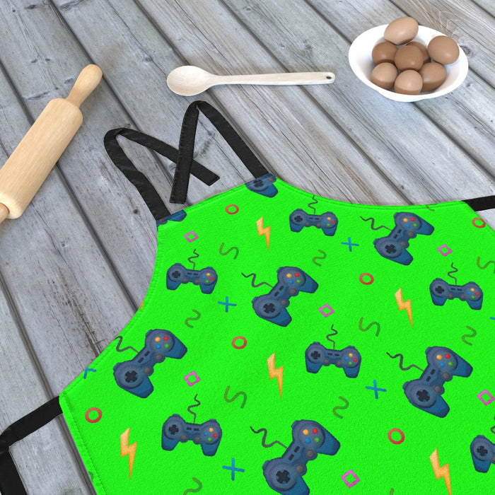 Apron - Bright Green Gaming - printonitshop