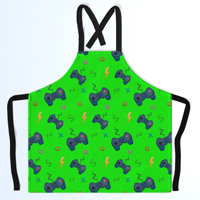 Apron - Bright Green Gaming - printonitshop