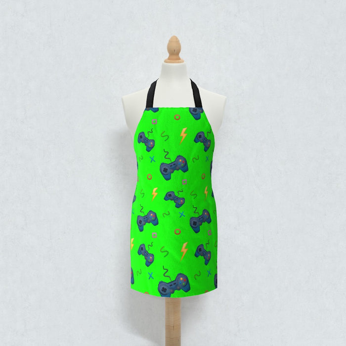 Apron - Bright Green Gaming - printonitshop