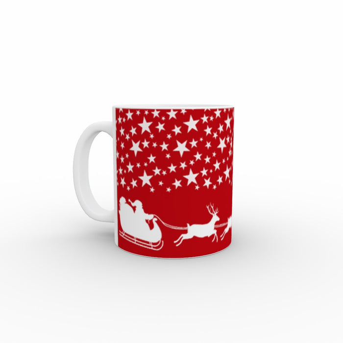 11oz Ceramic Mug - Father Chistmas On Route - printonitshop