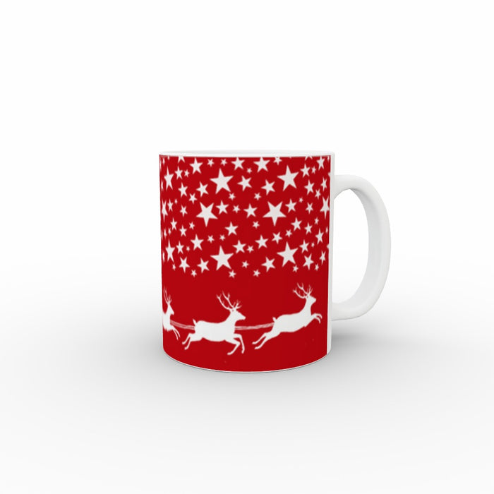 11oz Ceramic Mug - Father Chistmas On Route - printonitshop