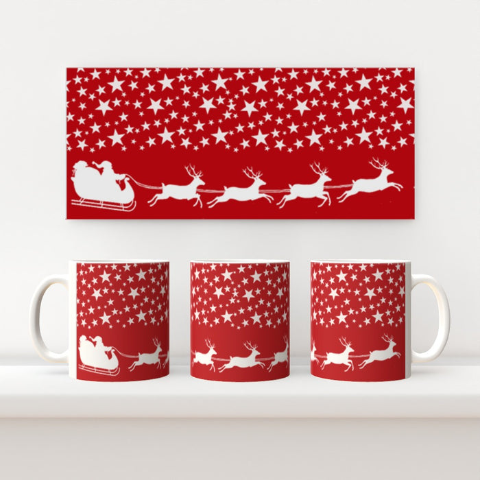 11oz Ceramic Mug - Father Chistmas On Route - printonitshop