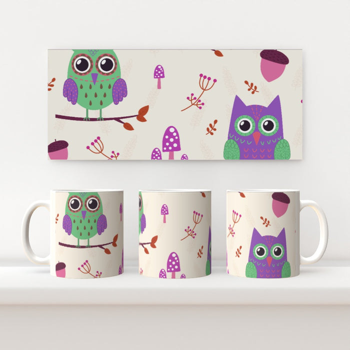 11oz Ceramic Mug - Owl Friends - printonitshop