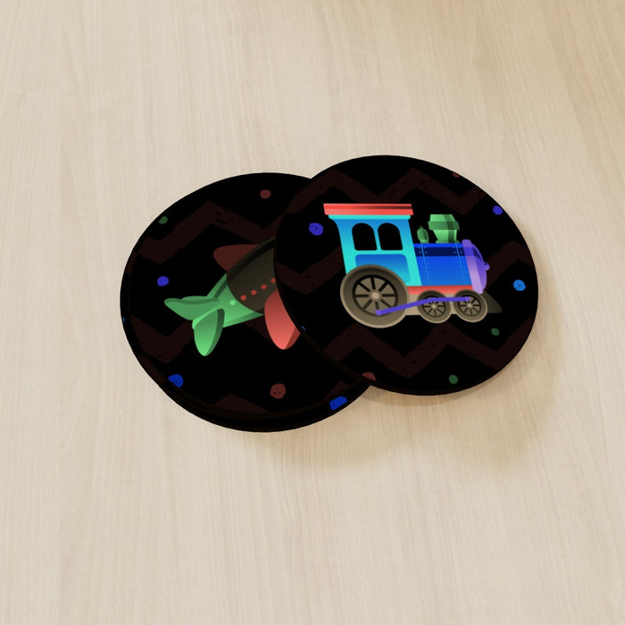 Coasters - Plane.Train.Sub and Rocket (mixed Set) - printonitshop