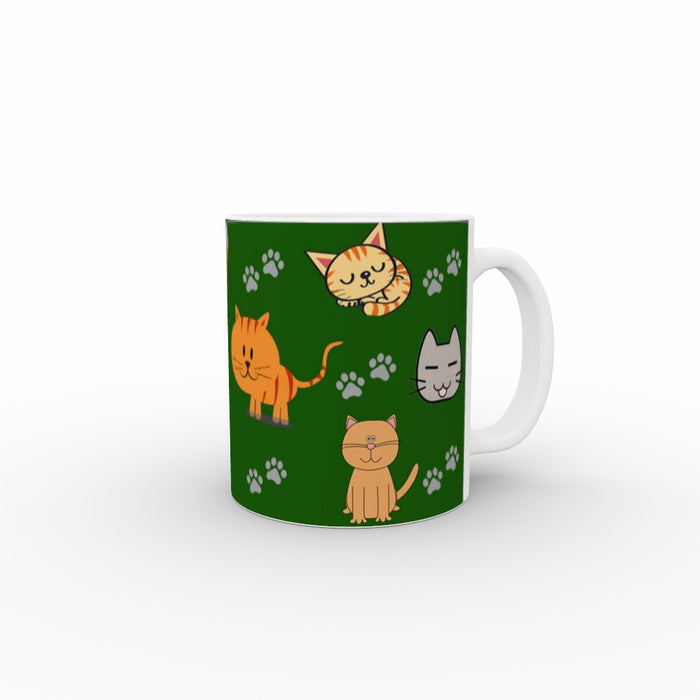 11oz Ceramic Mug - Cat Friends - printonitshop