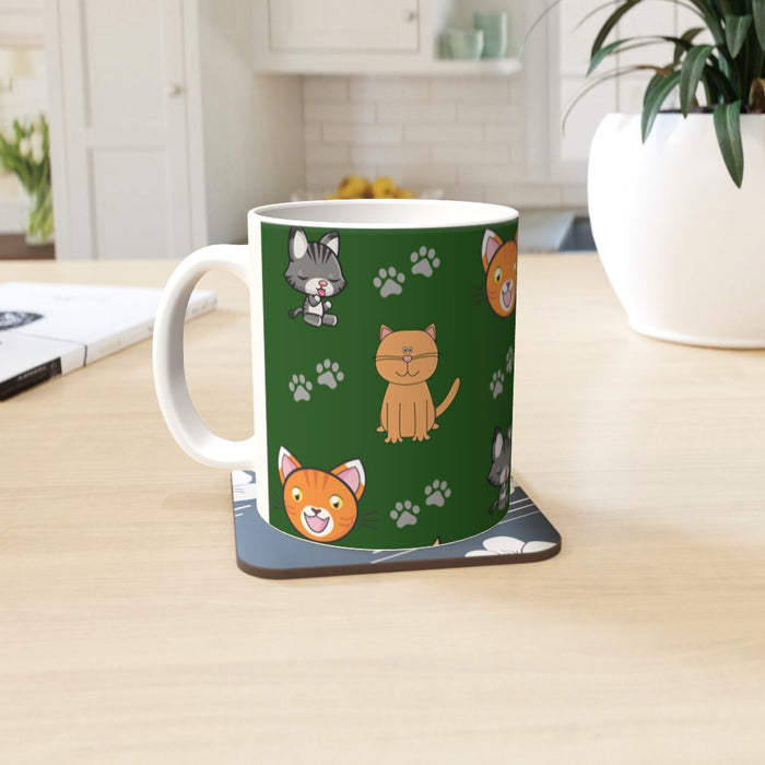 11oz Ceramic Mug - Cat Friends - printonitshop