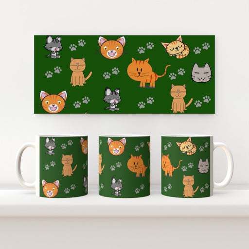 11oz Ceramic Mug - Cat Friends - printonitshop