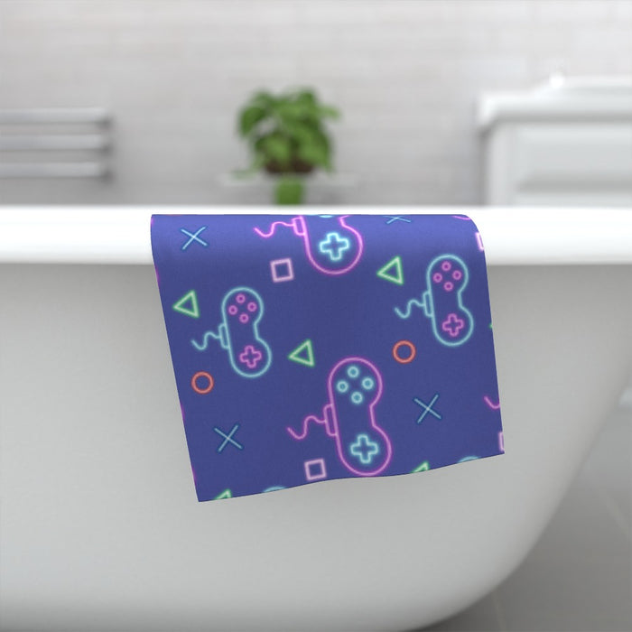 Towel - Gaming Neon Light Purple - Print On It