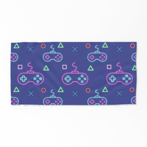 Towel - Gaming Neon Light Purple - Print On It