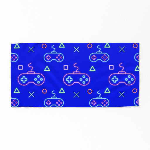 Towel - Gaming Neon Blue - Print On It