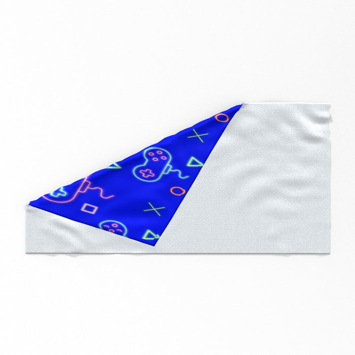 Towel - Gaming Neon Blue - Print On It