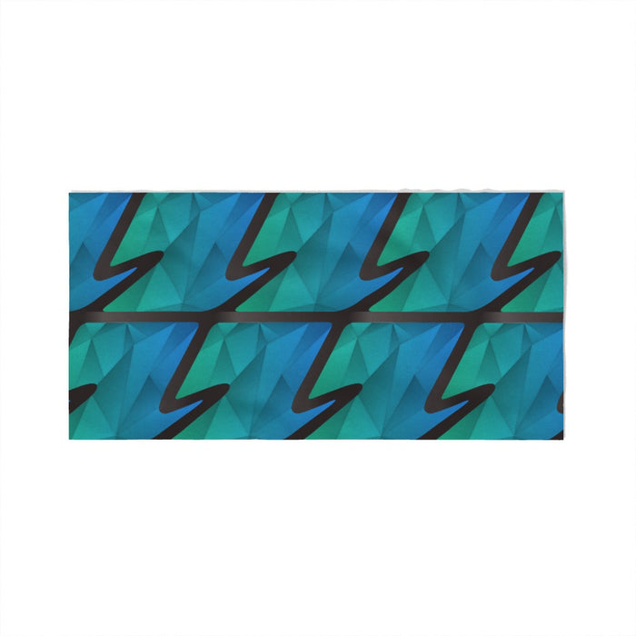 Towel - Abstract Waves Blue/Green - Print On It