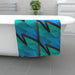 Towel - Abstract Waves Blue/Green - Print On It