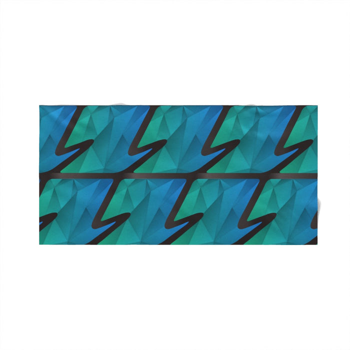 Towel - Abstract Waves Blue/Green - Print On It