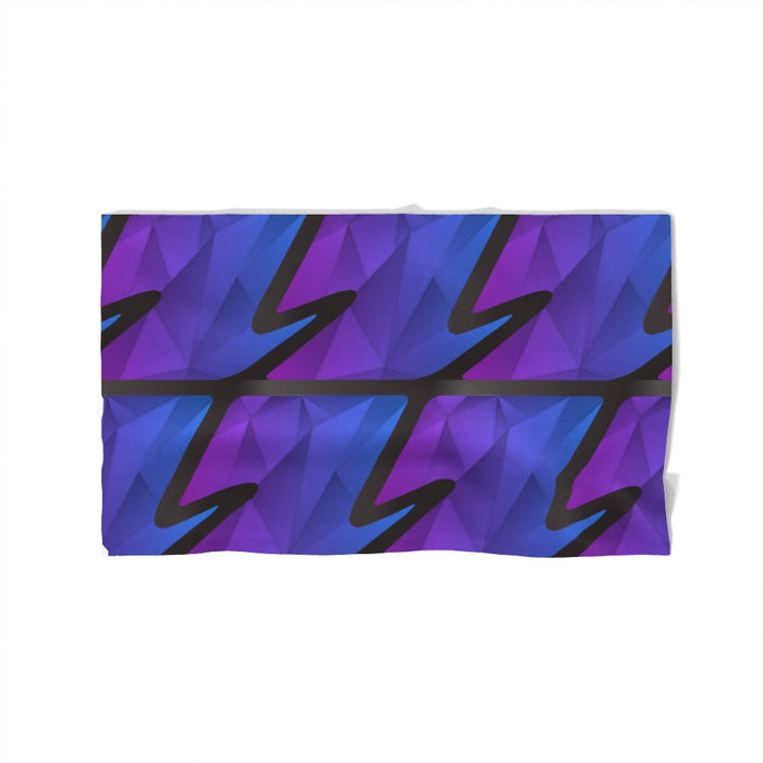 Towel - Abstract Waves Blue/Purple - Print On It