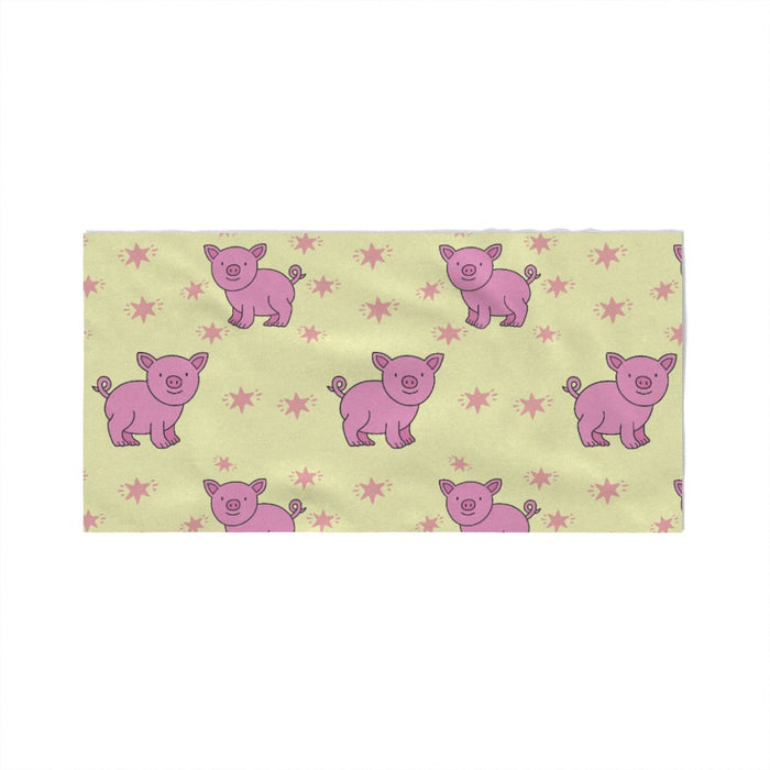 Towel - Pigs on Yellow - Print On It