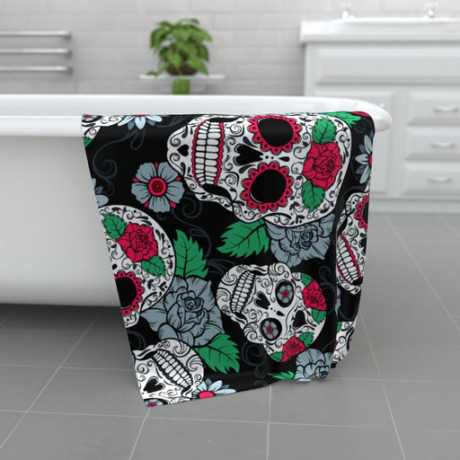 Towel - Skulls and Roses - Print On It