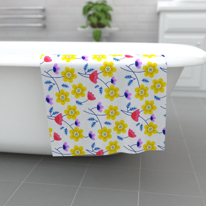 Towel - Yellow Flowers - Print On It