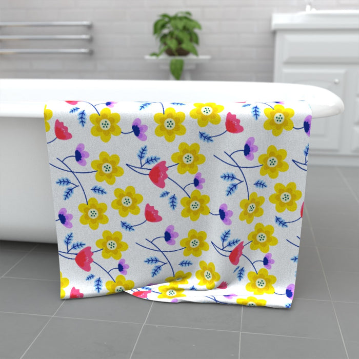 Towel - Yellow Flowers - Print On It