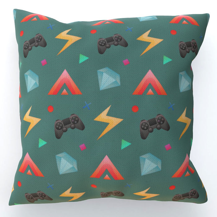 Cushion - Gamers Play Green - printonitshop