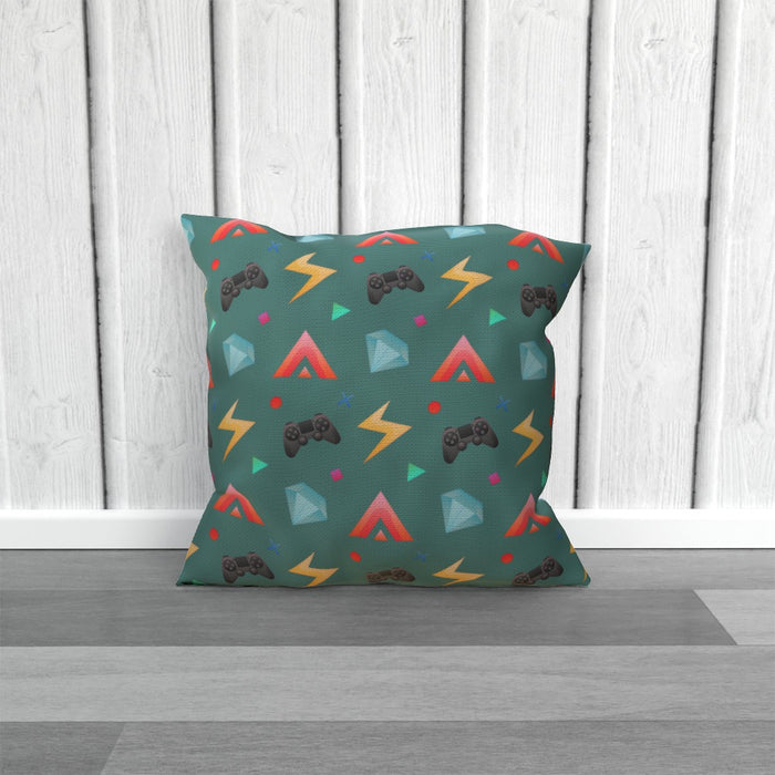 Cushion - Gamers Play Green - printonitshop