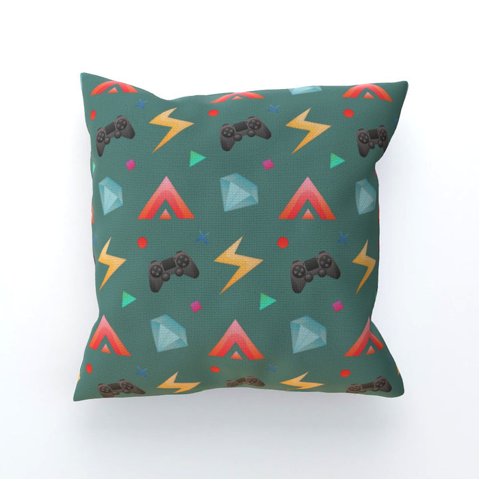 Cushion - Gamers Play Green - printonitshop