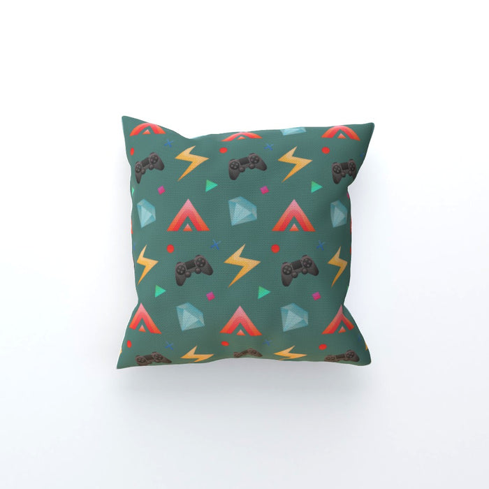 Cushion - Gamers Play Green - printonitshop