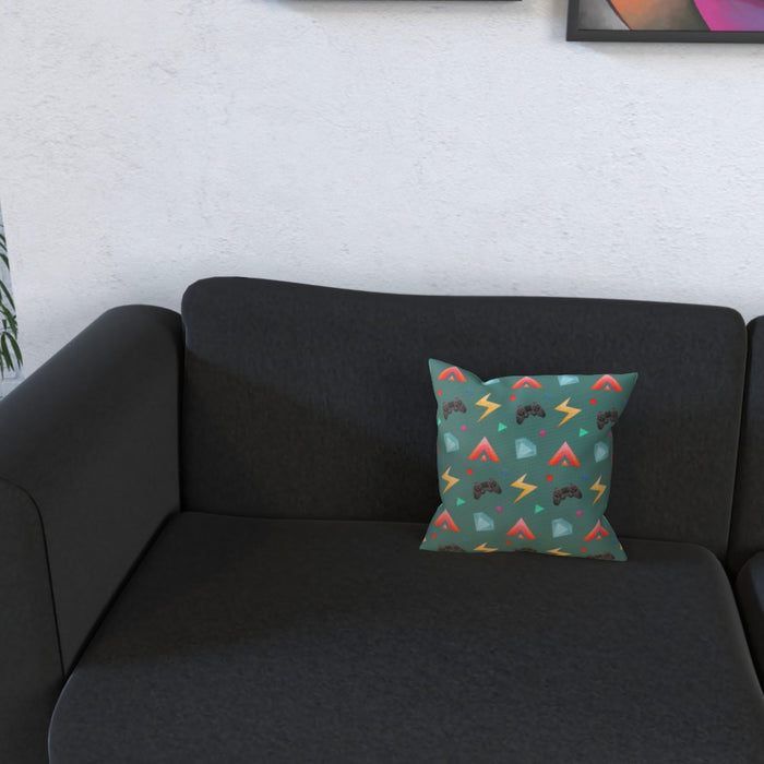 Cushion - Gamers Play Green - printonitshop