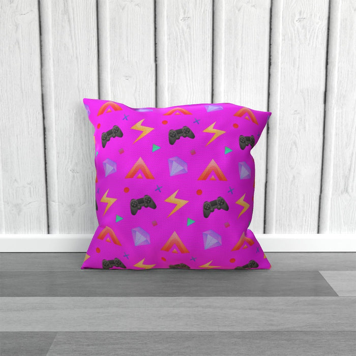 Cushion - Gamers Play Pink - printonitshop