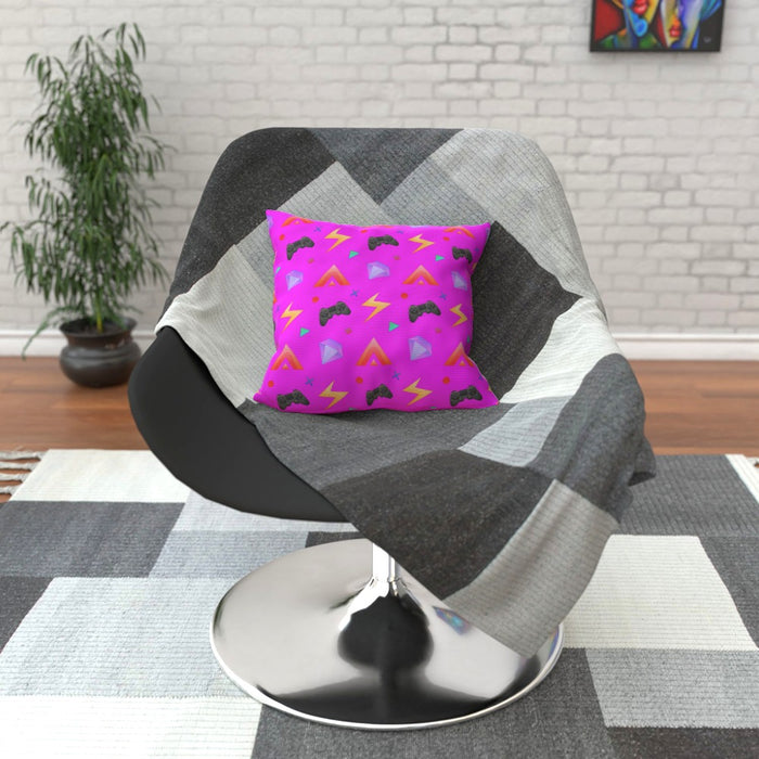 Cushion - Gamers Play Pink - printonitshop