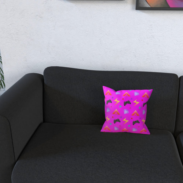 Cushion - Gamers Play Pink - printonitshop