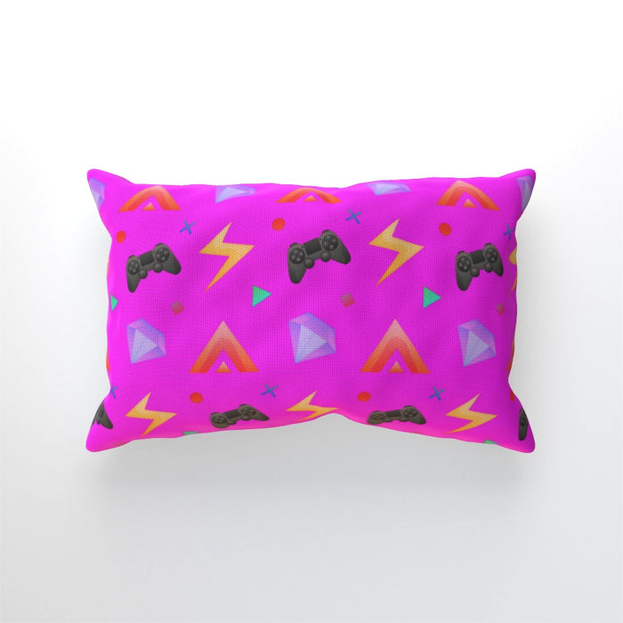 Cushion - Gamers Play Pink - printonitshop